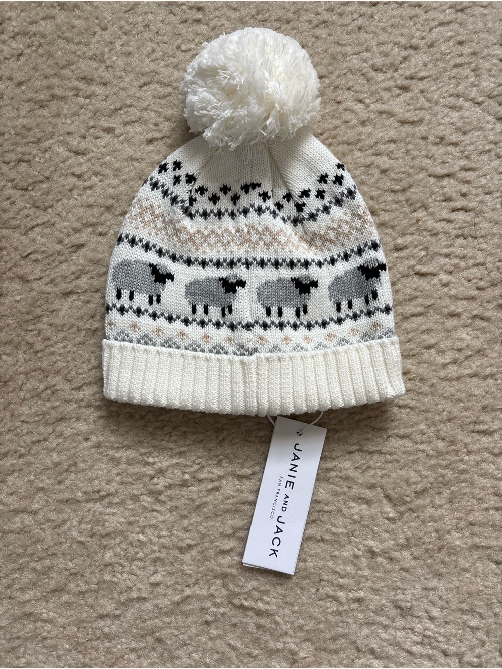 NEW Janie and Jack 0-3 Winter Hat Sheep